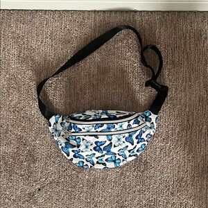 Source Unknown Blue and White Butterfly Mini Bag